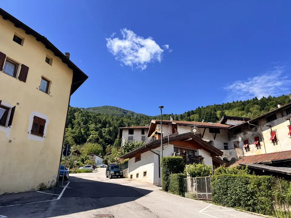 Bosco ridosso Abitazione. Vista dei dintorni da Casa Nausicaa a Costasavina, Pergine Valsugana